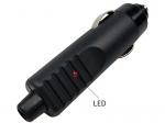 Auto Male Plug Cigarette Lighter Adapter with LED